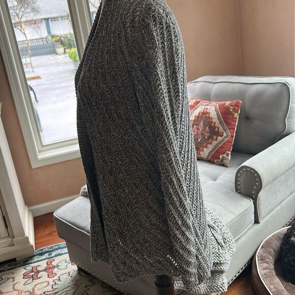 Eileen Fisher crocheted cotton cardigan, loose weave -spring/ summer small - Picture 2 of 9